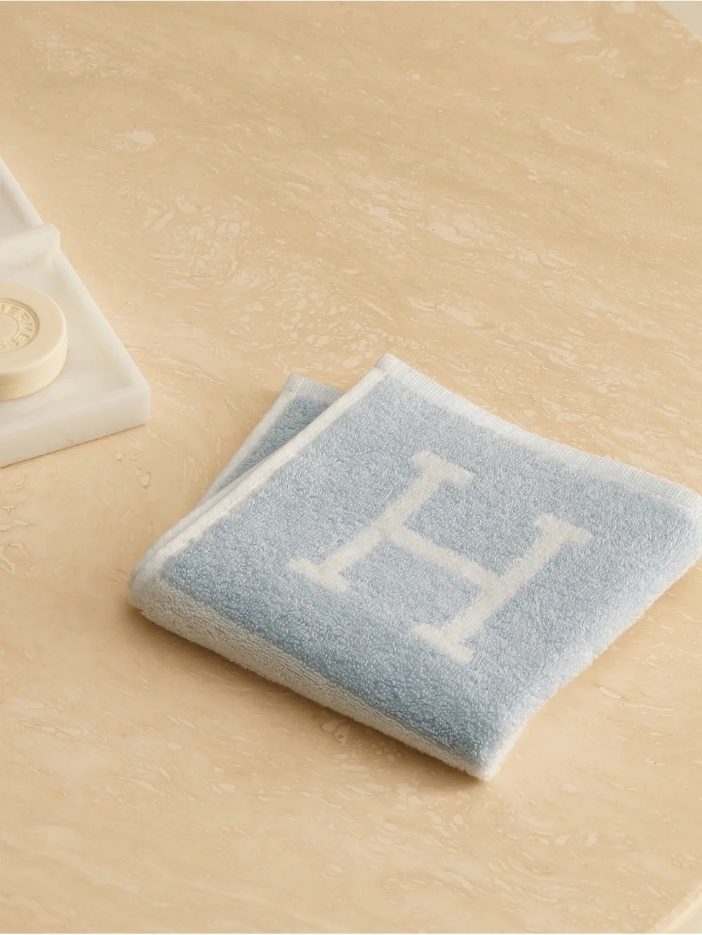HERMES | ✨NEW✨ Set of Avalon Wash Clothes in Rose Lilas and Bleu Glacier